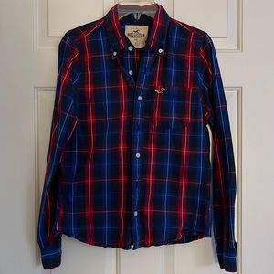 Hollister plaid button down shirt